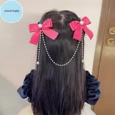 UloveBB Pérola Arco sel Grampo De Cabelo Elegante Cor Sólida Garra Crianças Princesa Grampos Moda Beleza Acessórios BR