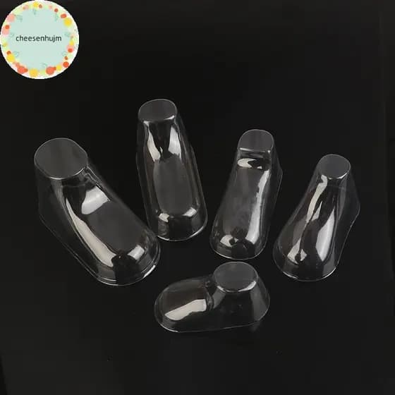 cheesenhujm 10 Pcs Transparente PVC Criança Botas Vitrine Suporte Quadro Pés Molde De Sapato De Plástico Maca Bebê Sos D