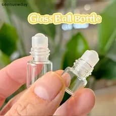 [seenuewday] Frasco De Perfume 2ml Rolo De Vidro Em Aço Inoxidável Portátil Recarregável Para Misturas De Pequenos Lotes