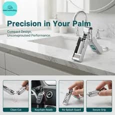 [seenuewday] Mini Cortador De Unhas Dobrável De Aço Inoxidável Com Lixa De Unha Afiada Pequena Ferramenta De Manicure Po