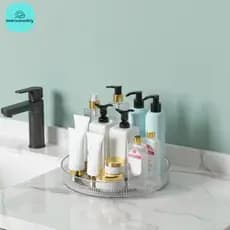 [seenuewday] Organizador De Perfume De Vaidade Giratório De 360 Graus 1 Unidade Transparente Bandeja De Exibição De Maqu