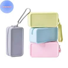 Peacesujn Portátil Silicone Moeda Bolsa À Prova Dwaterproof Água Zíper De Viagem Grande Capacidade Cor Sólida Fone De Ou