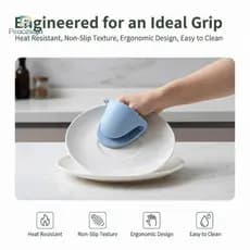 Peacesujn Luvas De Forno De Silicone Seguras Para Micro-Ondas 2 Unidades Com Design Antiderrapante Ótimo Isolamento Térm