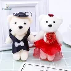 Peacesujn 10 Peças Casal Urso De Espuma Casamento Decoração De Dia Dos Namorados Fofo Desenho Animado Pequeno Buquê De F