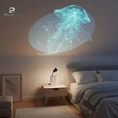 Peacesujn LED USB Oceano Projetor Luz Padrões De Projeção Ajustável Baleia Borboleta Água-Viva Estrela Do Mar Noturna Fe