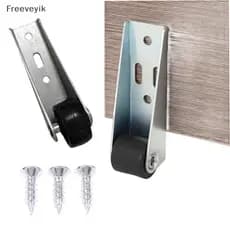 [Fre] 1PC Suporte De Porta Roda Móvel Polia Montada Lateral Rodízio Silencioso Para Móveis Ferramenta Doméstica COD