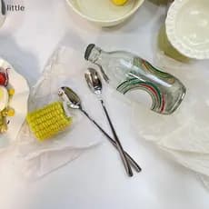 [FSP] Colher De Agitação De Cabo Longo De Aço Inoxidável Colheres De Chá De Café Sobremesa Haste Acessórios De Cozinha B