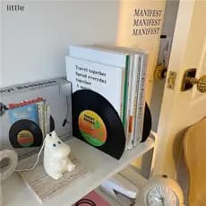 [FSP] Suportes Para Livros De Vinil CD , Estante Criativa Gravação , Decoração De Mesa , Rubbie , Divisória Vintage , Ac