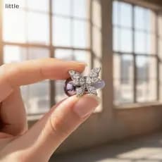 [FSP] Clipe De Fone De Ouvido Borboleta De Strass De Luxo Removível Decoração Universal Para Festa Cosplay BR