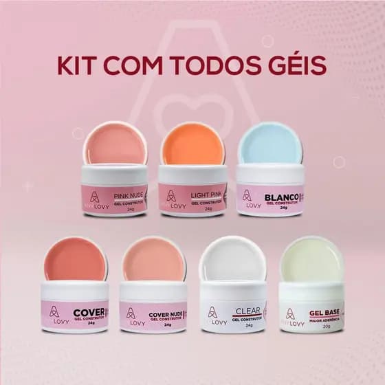 Gel Para Unhas Anylovy 24g/20g Acrigel Fibra Alongamento de Unhas