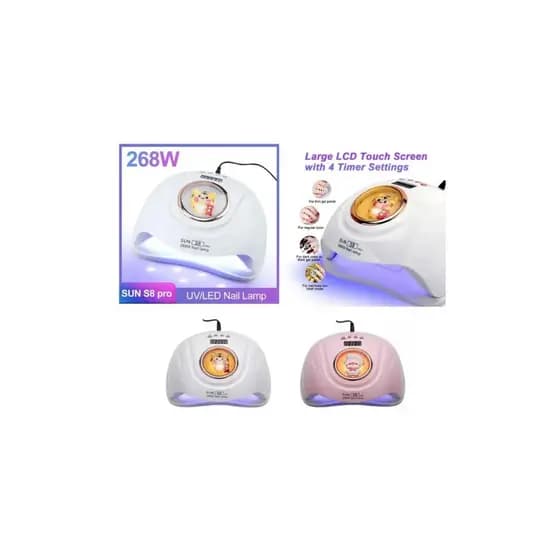 KIT 2 Cabines de Unha 268W Led Uv 2 Em 1 Bivolt Temporizador Sun S8 Pro Profissional Bichinho