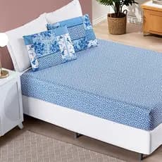 Jogo de Cama Lençol Casal Padrão 3 Peças Bouti Estampado