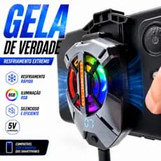Cooler Para Celular Gamer Placa Pelthier Rgb Silencioso Resfriador Mobile