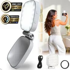Ring Light Portátil Celular Magnético LED Recarregável USB C Luz De Preenchimento