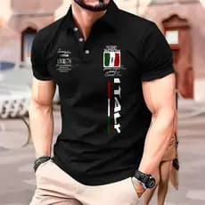Camisa Polo Italy 1976 Manfinity Piquet Estilo e Elegancia