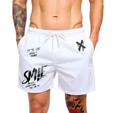 Bermuda Tactel Masculina Smile X Estampada | Praia Piscina Academia Skate Moda Verão Secagem Rápida