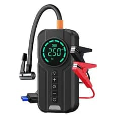 Compressor de Ar Bomba Pneu Com Auxiliar de Partida e Power Bank Tomate D001