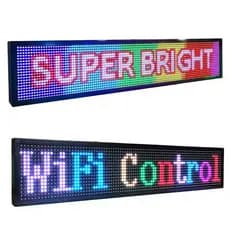Painel Led Letreiro Colorido Rgb App 100x20cm Comercial P10