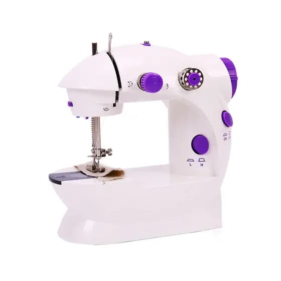 Mini Máquina De Costura Roupas Portátil Bivolt Com Pedal