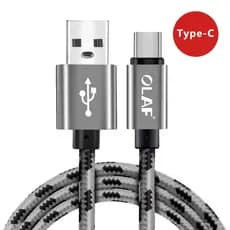 Cabo Tipo C 3M Cinza - OLAF