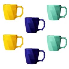 Conjunto Xícara de Café Canequinha Cerâmica 120ml Coloridas Cores Diversas