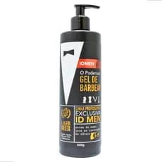 Gel de Barbear Transparente Profissional ID MEN 500g Hidratação para Barbeiros e Uso Diário
