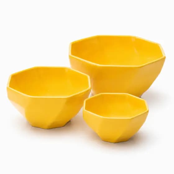 3.	Kit Bowl Tigelas Cerâmica 3 Tamanhos 350ml/550ml/750ml para Sopa Salada Sobremesa Uso Diário