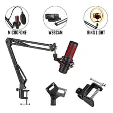 Braço Articulado Para Microfone Com Suporte De Mesa