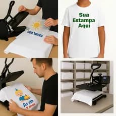 Camiseta Personalizada com Sua Estampa - Foto, Nome ou Imagem camisa personalizada