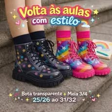 BOTA COTURNO INFANTIL FEMININA TRATORADA GALOCHA MENINA 25 AO 32 REF.1