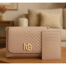 Bolsa Feminina transversal tiracolo + Carteira Pequena Porta Cartão