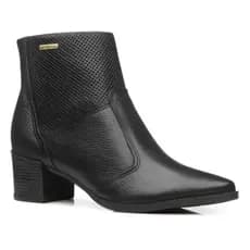 Bota Feminina Pegada Couro Cano Baixo Bico Fino Estilo Moda e Conforto