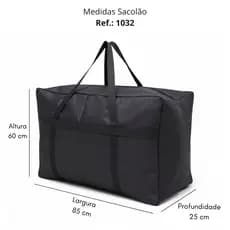 Sacolão De Viagem Extra GG Promoção Loja Cor Preta 1032