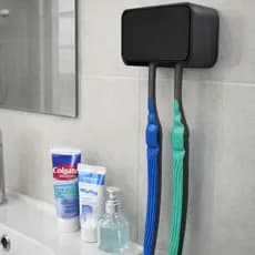 Suporte para Escova de Dentes Prático de Parede – Suporte Para 4 Escovas + Fita Dupla Face Forte