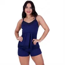 Kit 5 Baby Doll Feminino Liso Renda Pijama Básico Sem Bojo Atacado Dani