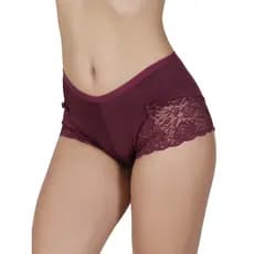 Kit 5 Calcinha Feminina Box  Shortinho Liso Caleçon Detalhe Renda Atacado