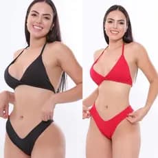 Kit 2 Biquini Asa Delta Moda Praia Com Bojo Cores Verão Top
