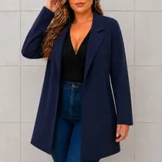 Sobretudo Max Blazer Casaco Plus Size Feminino P Ao G3