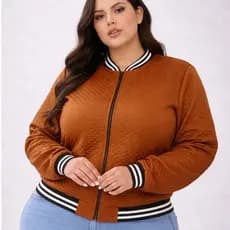 Jaquetinha Bomber Plus Size Casaco Feminino Blusa Com Ziper