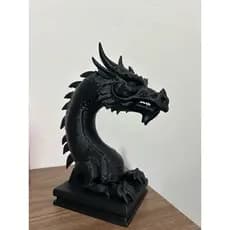 Suporte Headset Dragão Preto Para Setup Gamer