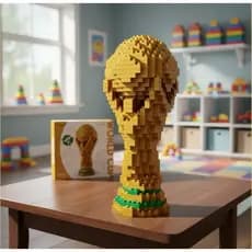 Blocos de Montar Taça Copa do Mundo Colecionável