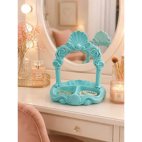 Porta Joias Feminino Decorativo Concha Organizador de Bijuterias