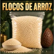 Flocos de Arroz Crocante Granel Carboidrato Energia Natural Fitness Baixa Caloria