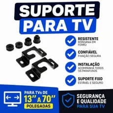 Suporte de Parede Universal Fixo p/ TV Monitor 12 a 80 Polegadas