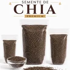 Semente de Chia Premium Natural Granel Alimentação Fitness Saudável Rica em Fibras Ômega-3