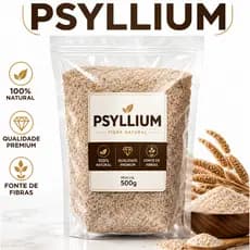 Psyllium Husk em Flocos Premium Fibra Natural Granel Alta Saciedade Sem Glúten Fitness