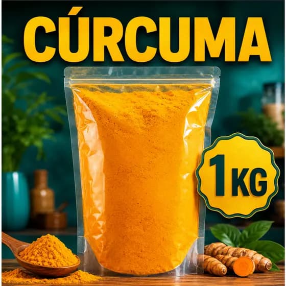 1Kg Pó de Cúrcuma Açafrão da Terra 100% Puro Natural Tempero Granel Sáude Imunidade