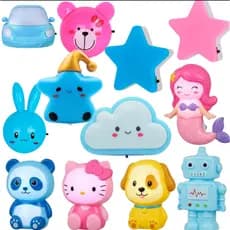 Mini Luminária Led de Tomada Infantil Luz Noturna Abajur Quarto Bebê