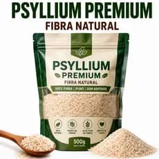 Psyllium Premium Puro Natural Granel Fibras Intestino Saciedade Dieta Fit Low Carb Sem Glúten