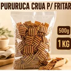 Pururuca Listrada Para Fritar 1KG Pellet De Trigo Cru Crocante Óleo ou Fritadeira